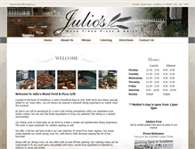 Tablet Screenshot of julioswoodfiredpizzagrill.com